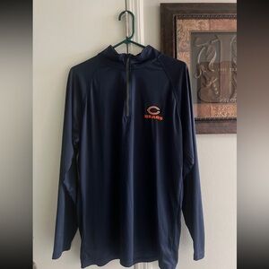 Chicago Bears Navy Quarter-Zip Pullover
